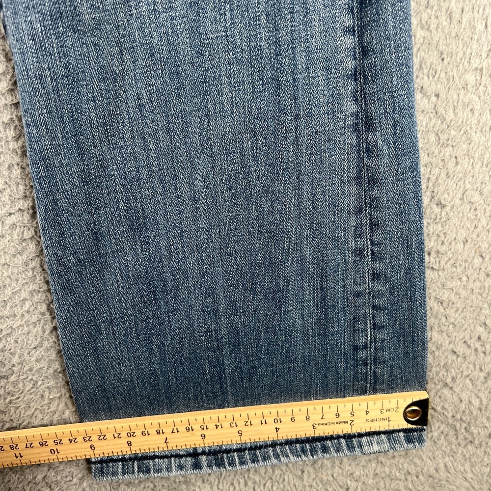 Miss Me Jeans Womens 31 Easy Boot Mid Rise Embellished Rhinestone Blue Denim - Picture 2 of 14